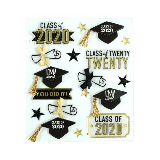 Graduation Cap Scroll 3d Stickers By Celebrate It Michaels